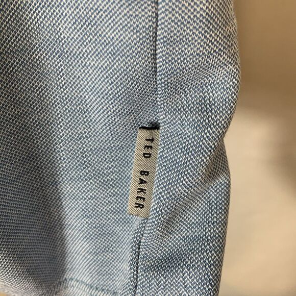 Ted Baker Blue Frend Polka Dot Collar Short Sleeve Polo Shirt Size 4 (US L) - Picture 7 of 13